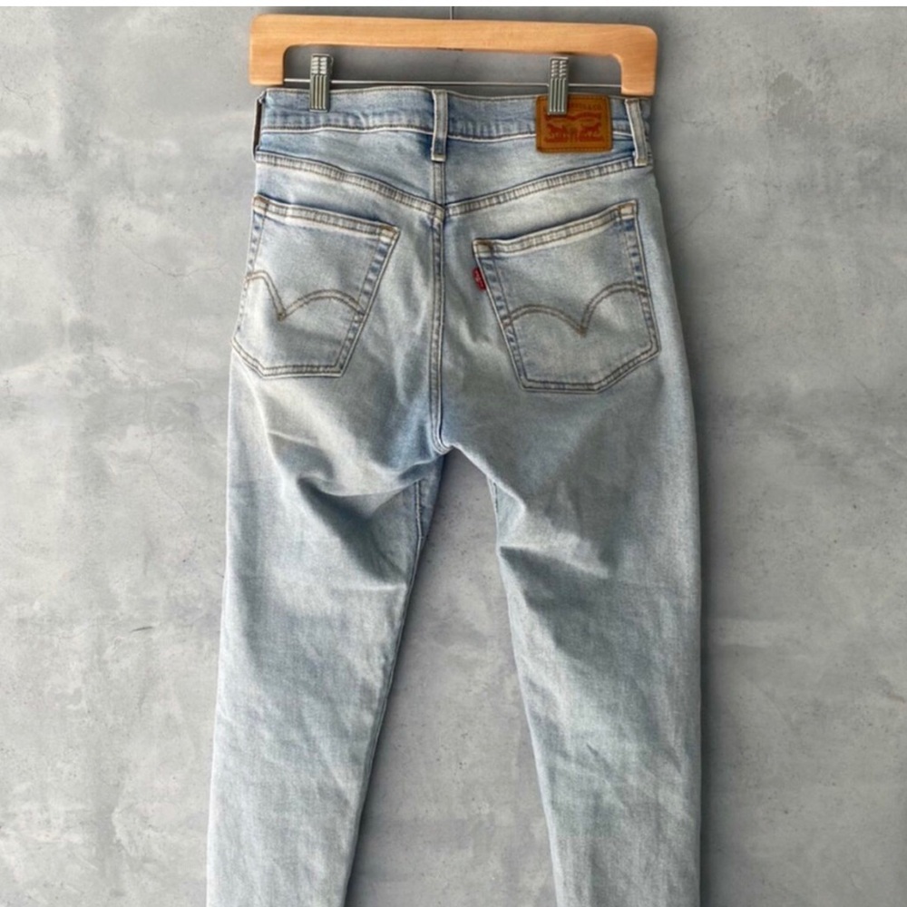 Levi 501 stretch high waisted ankle 27